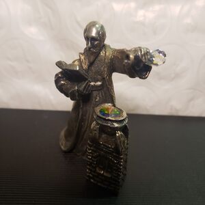 Brass tone wizard w crystal #WWW